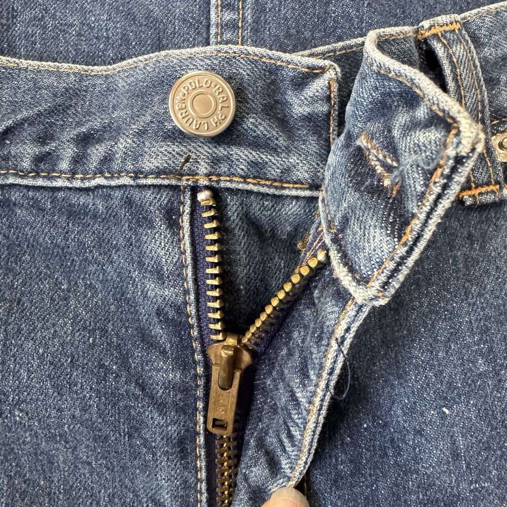 vintage Polo Ralph Lauren Skirt Womans 10 Jean Mini Blue Denim Union Made - Picture 8 of 10